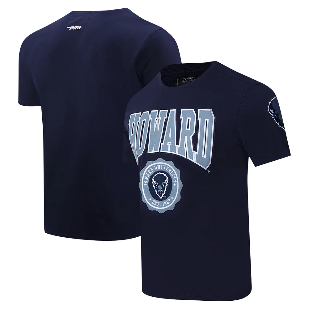 Men's Pro Standard Navy Howard Bison Crest T-Shirt