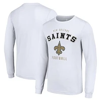 Men's Starter White New Orleans Saints Long Sleeve T-Shirt