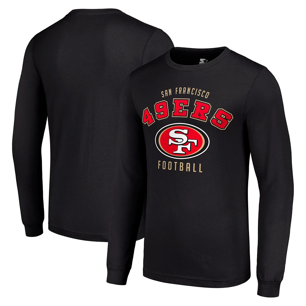 Men's Starter Black San Francisco 49ers Long Sleeve T-Shirt