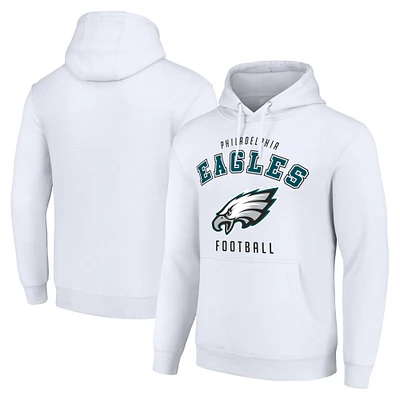 Unisex Starter White Philadelphia Eagles Logo Pullover Hoodie