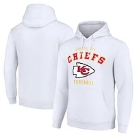 Unisex Starter White Kansas City Chiefs Logo Pullover Hoodie