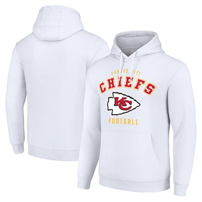 Unisex Starter White Kansas City Chiefs Logo Pullover Hoodie