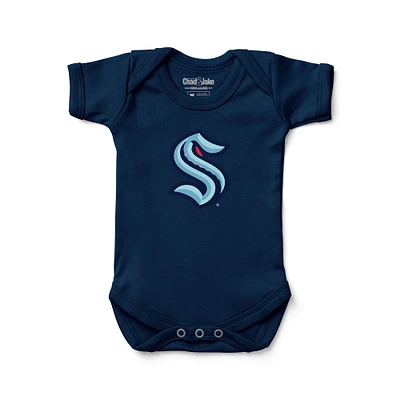 Newborn & Infant Chad Jake Deep Sea Blue Seattle Kraken Primary Logo Bodysuit
