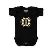 Newborn & Infant Chad Jake Black Boston Bruins Primary Logo Bodysuit