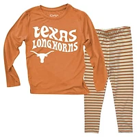 Infant Wes & Willy  Texas Longhorns Long Sleeve Top and Striped Leggings Set