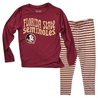 Infant Wes & Willy  Florida State Seminoles Long Sleeve Top and Striped Leggings Set