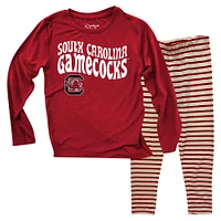 Toddler Wes & Willy  South Carolina Gamecocks Long Sleeve Top and Striped Leggings Set