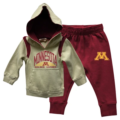 Infant Wes & Willy Minnesota Golden Gophers Colorblock Pullover Hoodie and Sweatpants Set