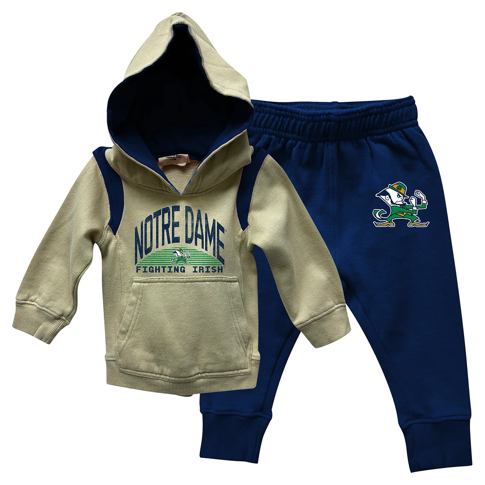 Infant Wes & Willy Notre Dame Fighting Irish Colorblock Pullover Hoodie and Sweatpants Set