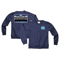 Youth Wes & Willy Navy North Carolina Tar Heels Tri-Blend Go Wild Pullover Sweatshirt