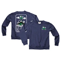 Youth Wes & Willy Navy Notre Dame Fighting Irish Tri-Blend Go Wild Pullover Sweatshirt