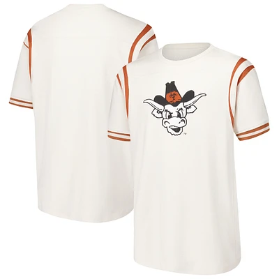 Youth Wes & Willy Cream Texas Longhorns Colorblock Yoke Vault T-Shirt