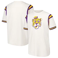 Youth Wes & Willy Cream LSU Tigers Colorblock Yoke Vault T-Shirt