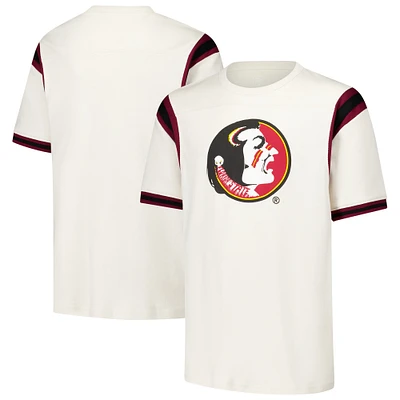 Youth Wes & Willy Cream Florida State Seminoles Colorblock Yoke Vault T-Shirt