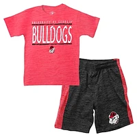 Toddler Wes & Willy  Red Georgia Bulldogs/Black T-Shirt Shorts Set