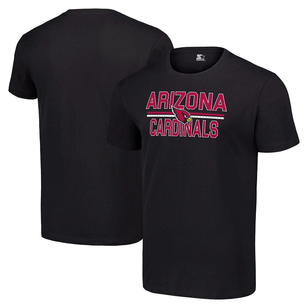Men's Starter Black Arizona Cardinals Team Mesh Print Graphic T-Shirt