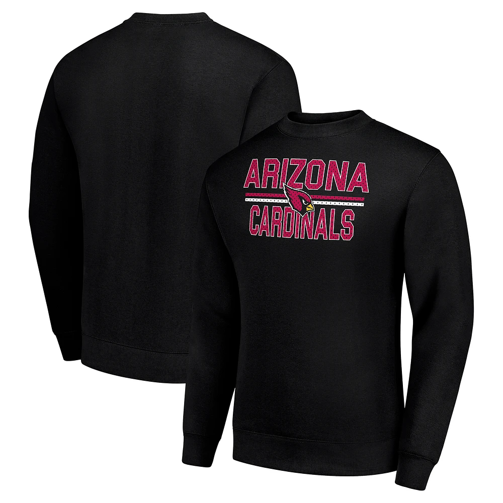 Men's Starter Arizona Cardinals Team Mesh Print Graphic Pullover Sweatshirt