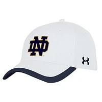 Men's Under Armour  White Notre Dame Fighting Irish Sideline Blitzing Accent Adjustable Hat