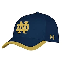 Men's Under Armour  Navy Notre Dame Fighting Irish Sideline Blitzing Accent Adjustable Hat