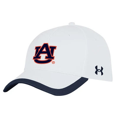 Men's Under Armour  White Auburn Tigers Sideline Blitzing Accent Adjustable Hat