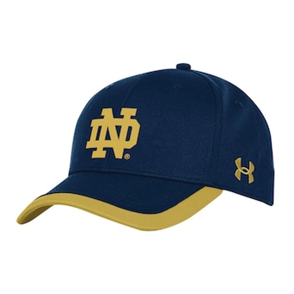 Men's Under Armour  Navy Notre Dame Fighting Irish Sideline Blitzing Accent Flex Hat