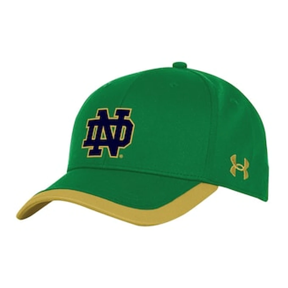 Men's Under Armour  Green Notre Dame Fighting Irish Sideline Blitzing Accent Flex Hat