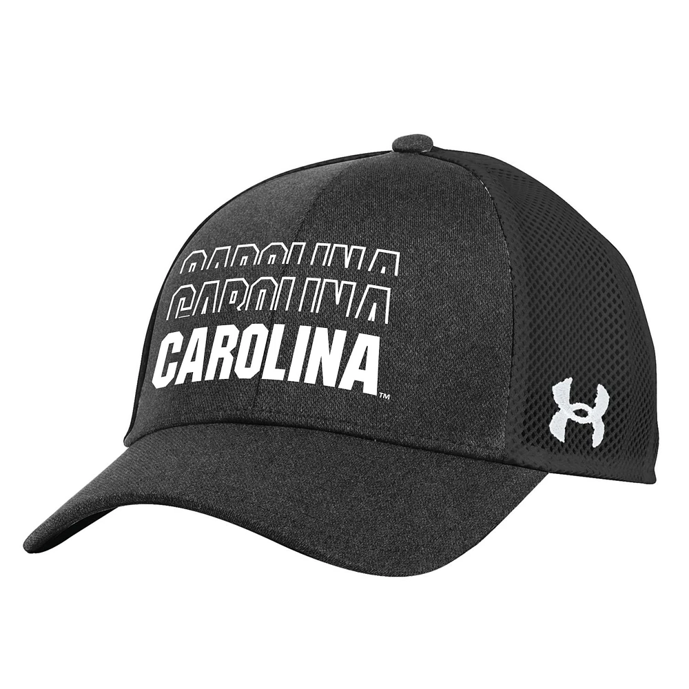 Men's Under Armour  Black South Carolina Gamecocks 2024 Sideline Blitzing Trucker Adjustable Hat