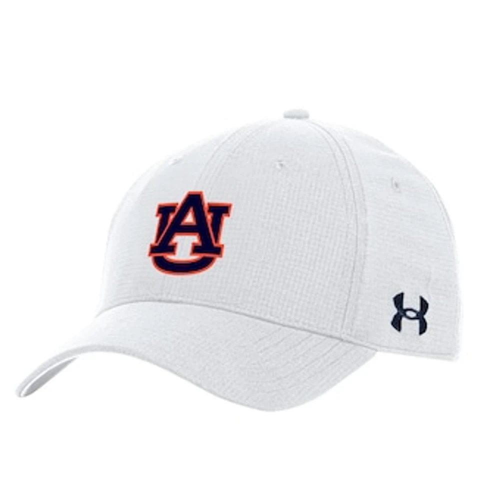 Men's Under Armour  White Auburn Tigers Sideline Performance Flex Hat