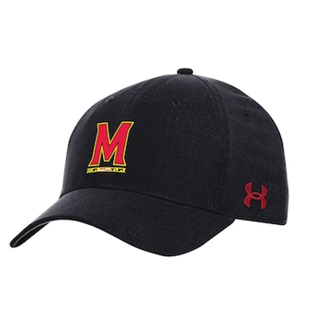 Men's Under Armour  Black Maryland Terrapins Sideline Performance Flex Hat