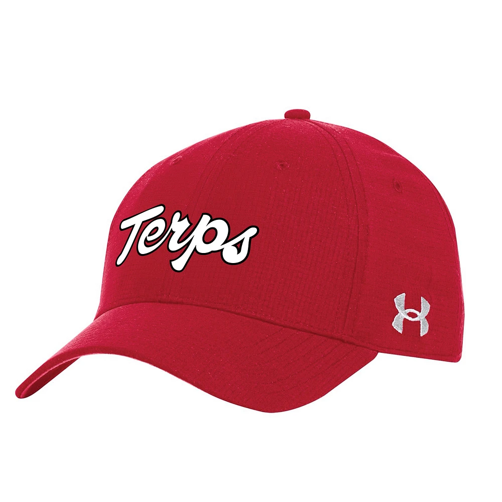 Men's Under Armour  Red Maryland Terrapins Sideline Performance Adjustable Hat