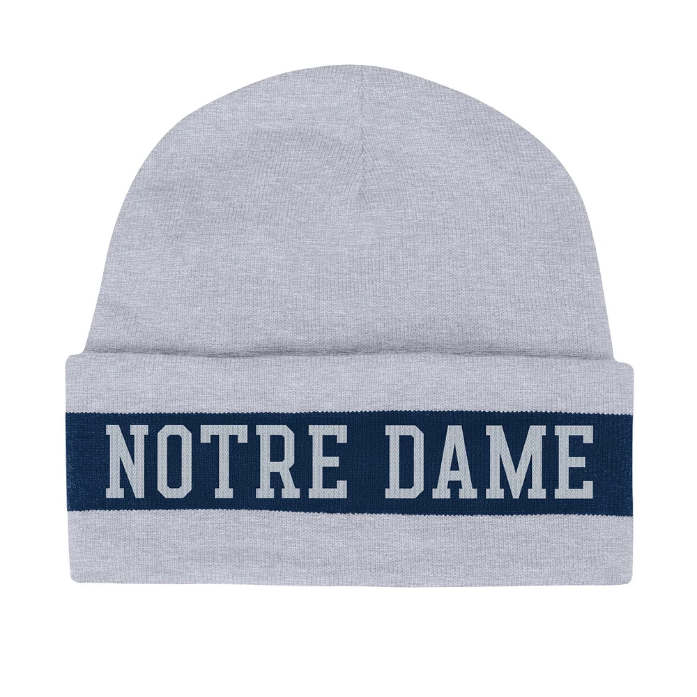 Men's Under Armour  Navy Notre Dame Fighting Irish Jacquard Cuffed Knit Hat