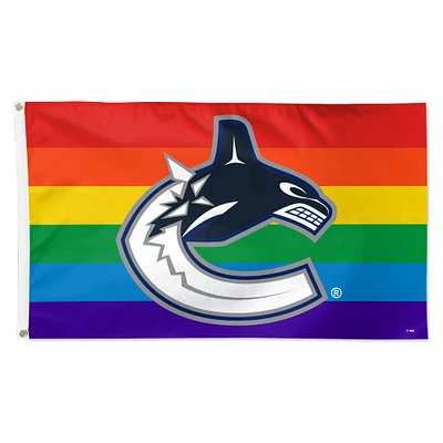 WinCraft Vancouver Canucks 3' x 5' Pride Deluxe Single-Sided Flag