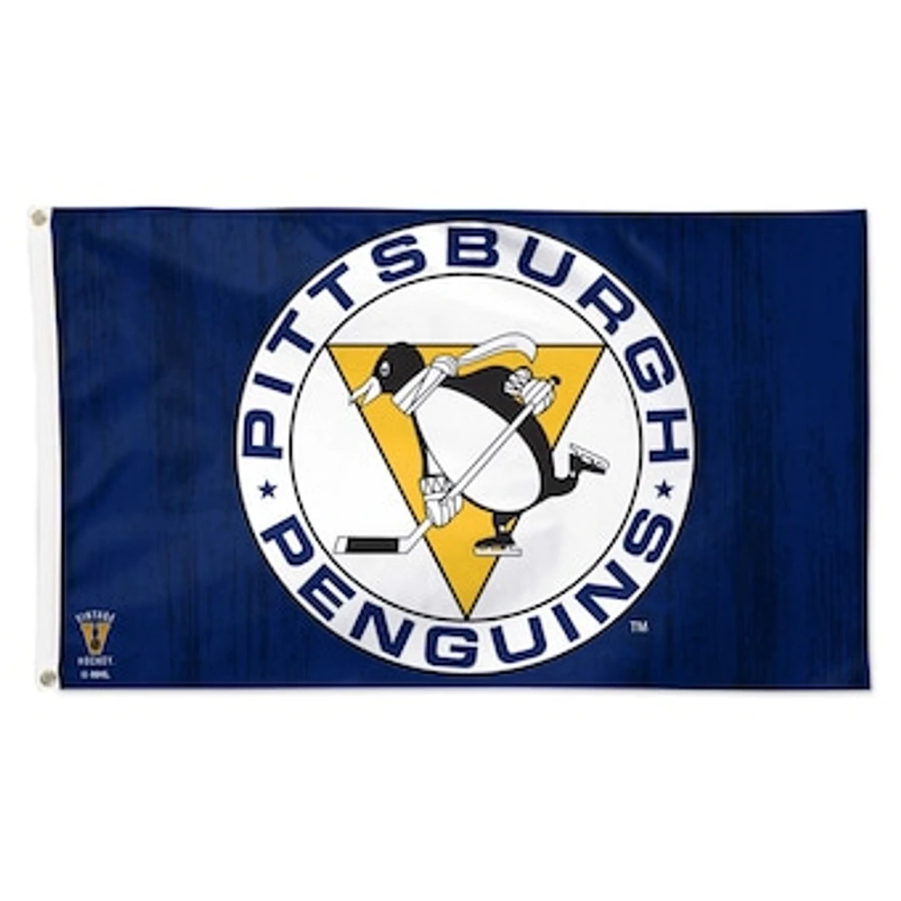 WinCraft Pittsburgh Penguins 3’ x 5’ Single-Sided Retro Deluxe Flag