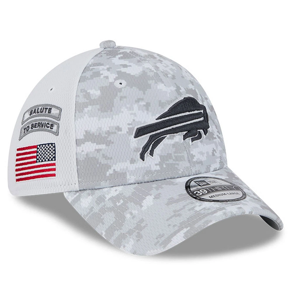 Men's New Era Arctic Camo Buffalo Bills 2024 Salute To Service 39THIRTY Flex Hat