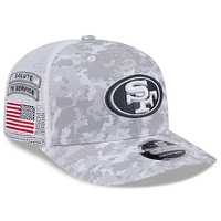 Men's New Era Arctic Camo San Francisco 49ers 2024 Salute To Service 9SEVENTY Stretch-Snap Hat