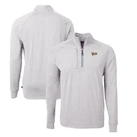 Men's Cutter & Buck Heather Gray Vanderbilt Commodores Big Tall Adapt Eco Knit Quarter-Zip Top
