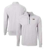 Men's Cutter & Buck Heather Gray Vanderbilt Commodores Big Tall Adapt Eco Knit Quarter-Zip Top