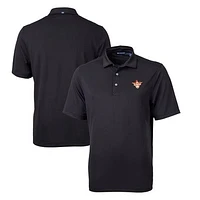 Men's Cutter & Buck Black Texas Longhorns Big & Tall Virtue Eco Pique Recycled DryTec Polo