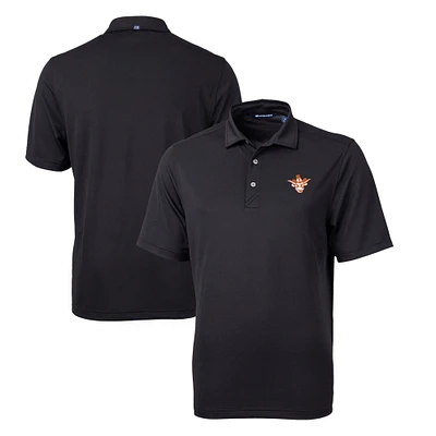 Men's Cutter & Buck Black Texas Longhorns Big & Tall Virtue Eco Pique Recycled DryTec Polo
