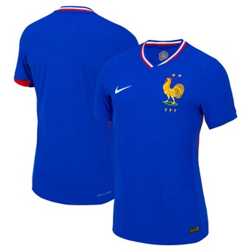 Men's Nike  Blue France National Team 2024 Home Authentic Blank Jersey