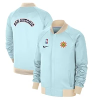 Men's Nike Light Blue San Antonio Spurs 2024/25 City Edition Authentic Showtime Performance Full-Zip Jacket