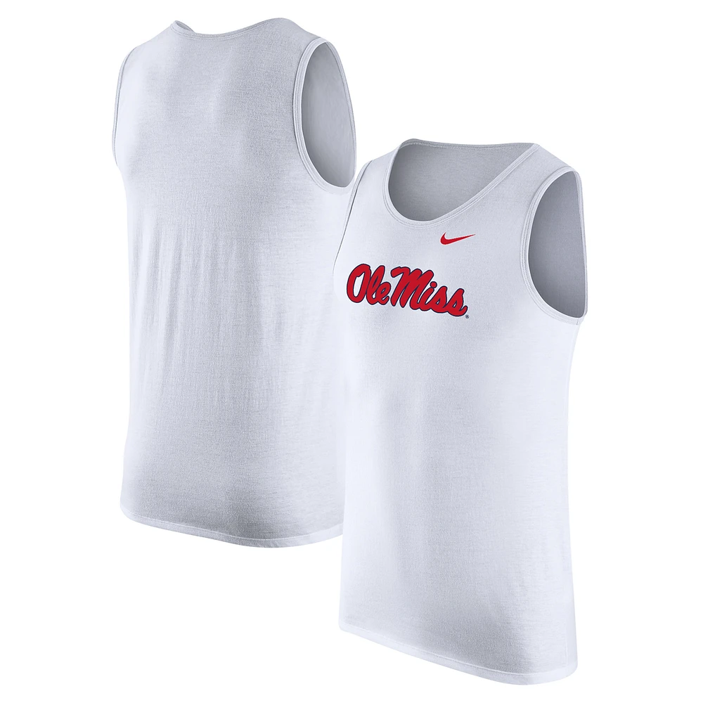 Men's Nike White Ole Miss Rebels Tank Top