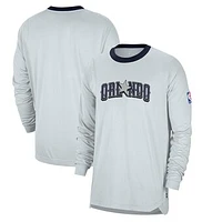 Men's Nike Silver Orlando Magic 2024/25 City Edition Authentic Pregame Performance Long Sleeve Shooting T-Shirt