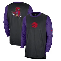 Men's Nike Black Toronto Raptors 2024/25 City Edition Authentic Pregame Performance Long Sleeve Shooting T-Shirt