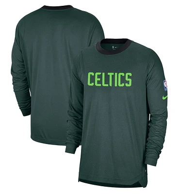 Men's Nike Green Boston Celtics 2024/25 City Edition Authentic Pregame Performance Long Sleeve Shooting T-Shirt