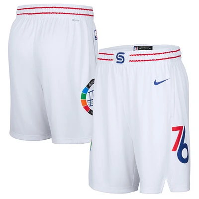 Men's Nike White Philadelphia 76ers 2024/25 City Edition Swingman Shorts