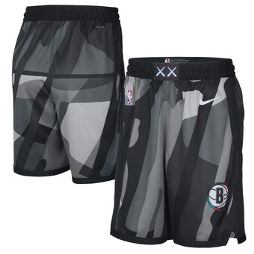 Men's Nike Silver Brooklyn Nets 2024/25 City Edition Swingman Shorts