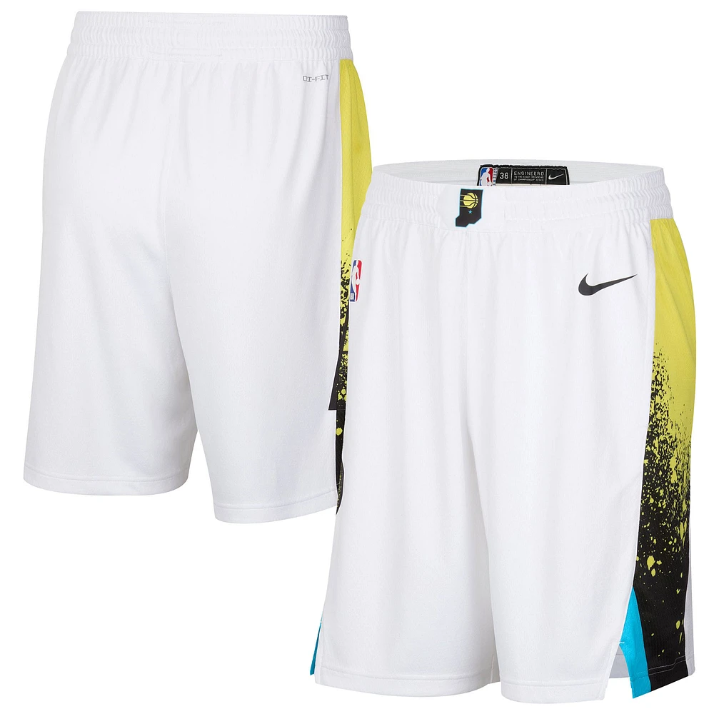 Men's Nike White Indiana Pacers 2024/25 City Edition Swingman Shorts