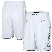 Men's Nike White Denver Nuggets 2024/25 City Edition Swingman Shorts