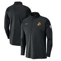 Men's Nike Black Los Angeles Lakers 2024/25 City Edition Authentic Coaches Performance Half-Zip Top